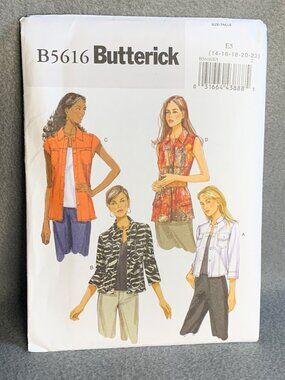 Butterick Sewing Pattern B5616 Jackets Size 14 16 18 20 22 Multi-Style Uncut